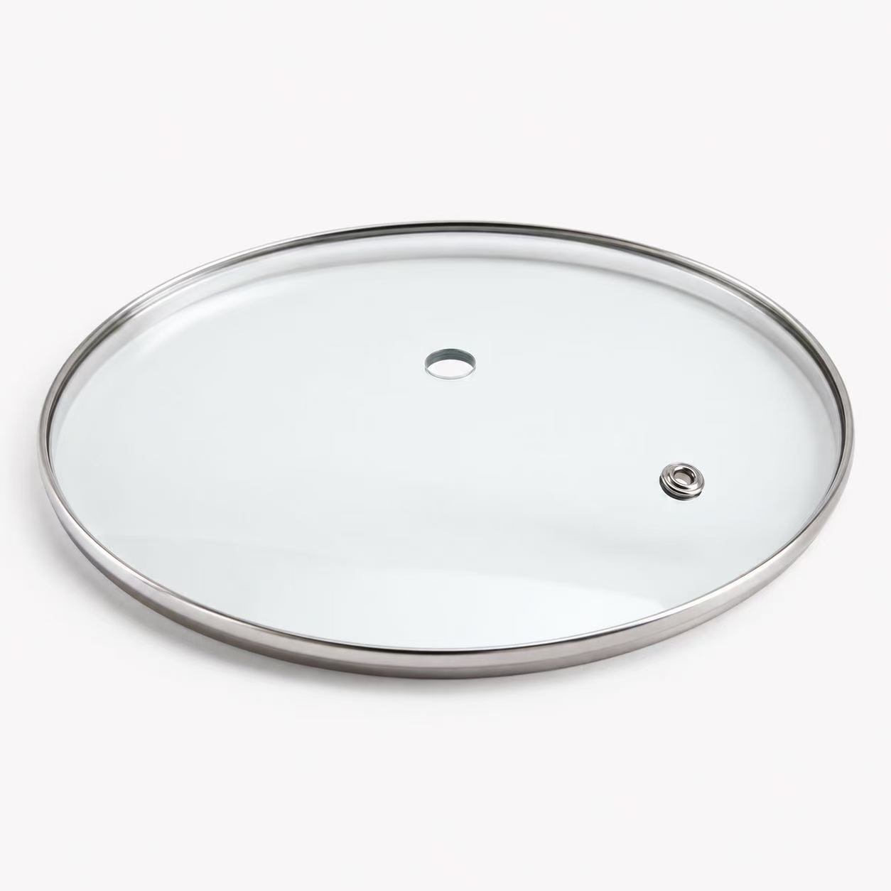 IVY Materials C-Type Tempered Glass Lid | 3.5mm-5mm Float Glass with SS201/SS304 Rim | For OEM Cookware Pans & Pots