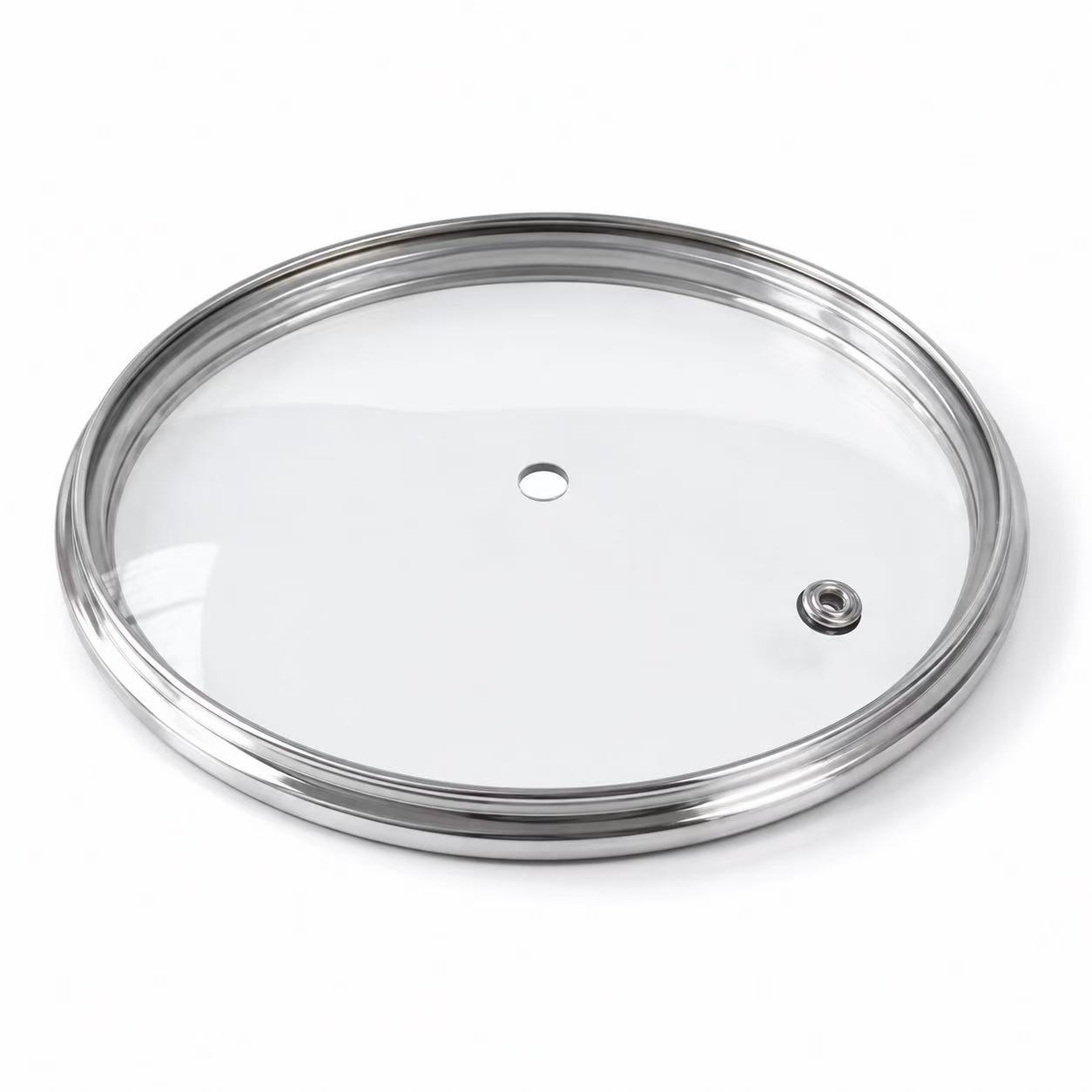 IVY Materials G-Type Stepped-Rim Tempered Glass Lid | 3.5-5mm Float Glass | Oven Safe Cookware Parts