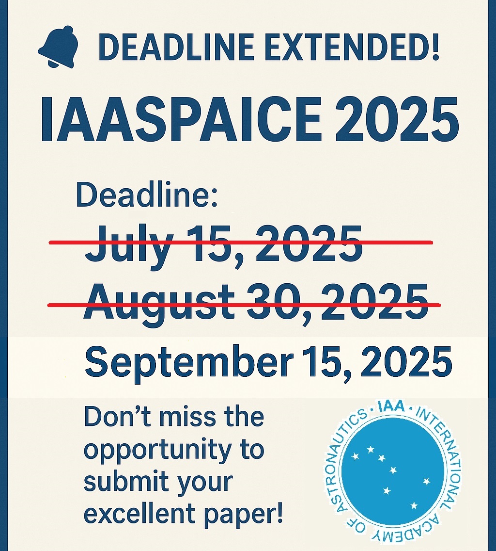 27/08/2025: Final Extension of Submission Deadline!


At the request of several authors, the deadline for IAASPAICE 2025 paper submissions has been extended to September 15, 2025.This is the final extension; no further deadline extensions will be granted.





询问 ChatGPT





 


