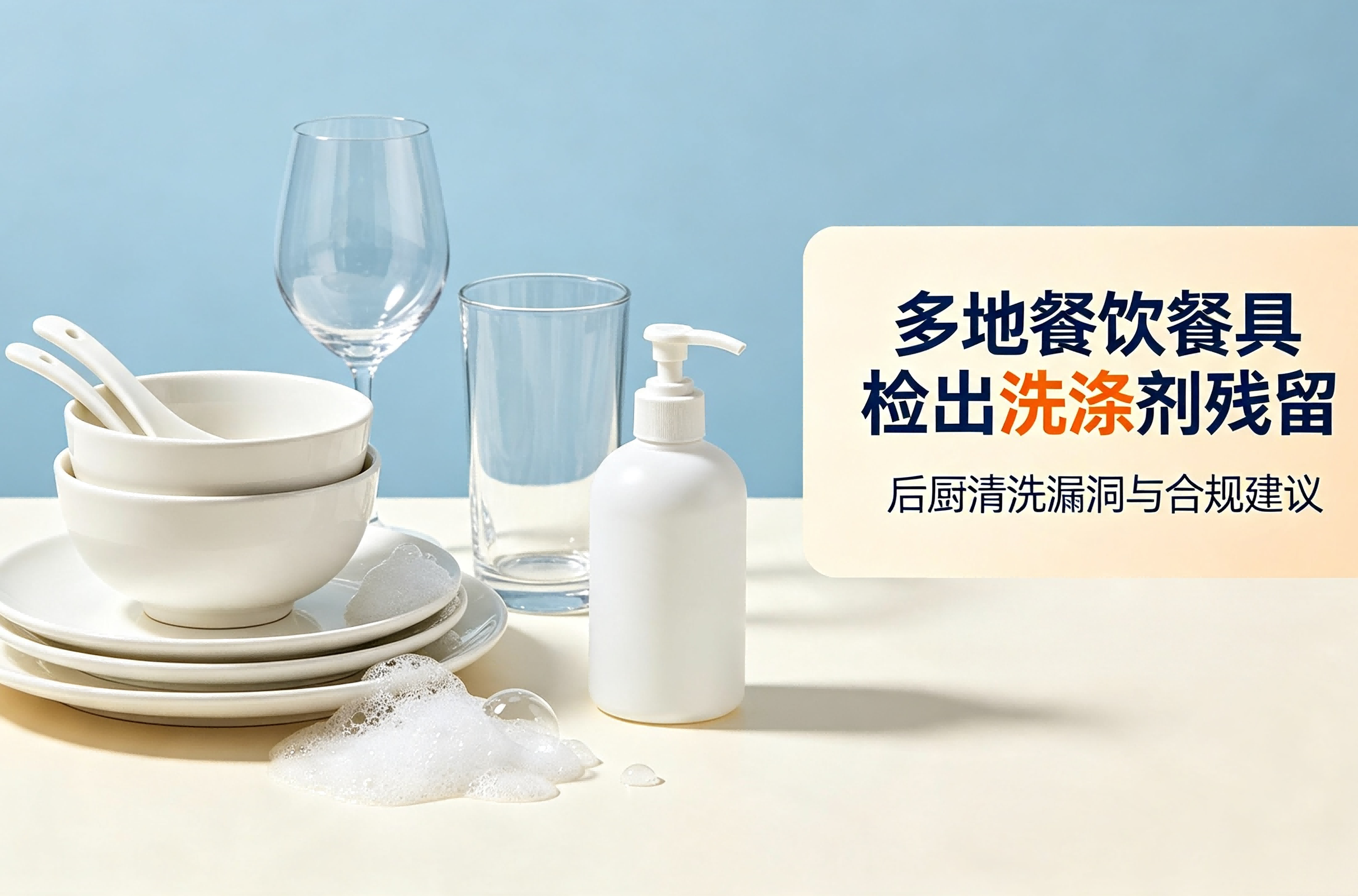 多地餐饮餐具检出洗涤剂残留！后厨这些清洗漏洞，千万别忽视