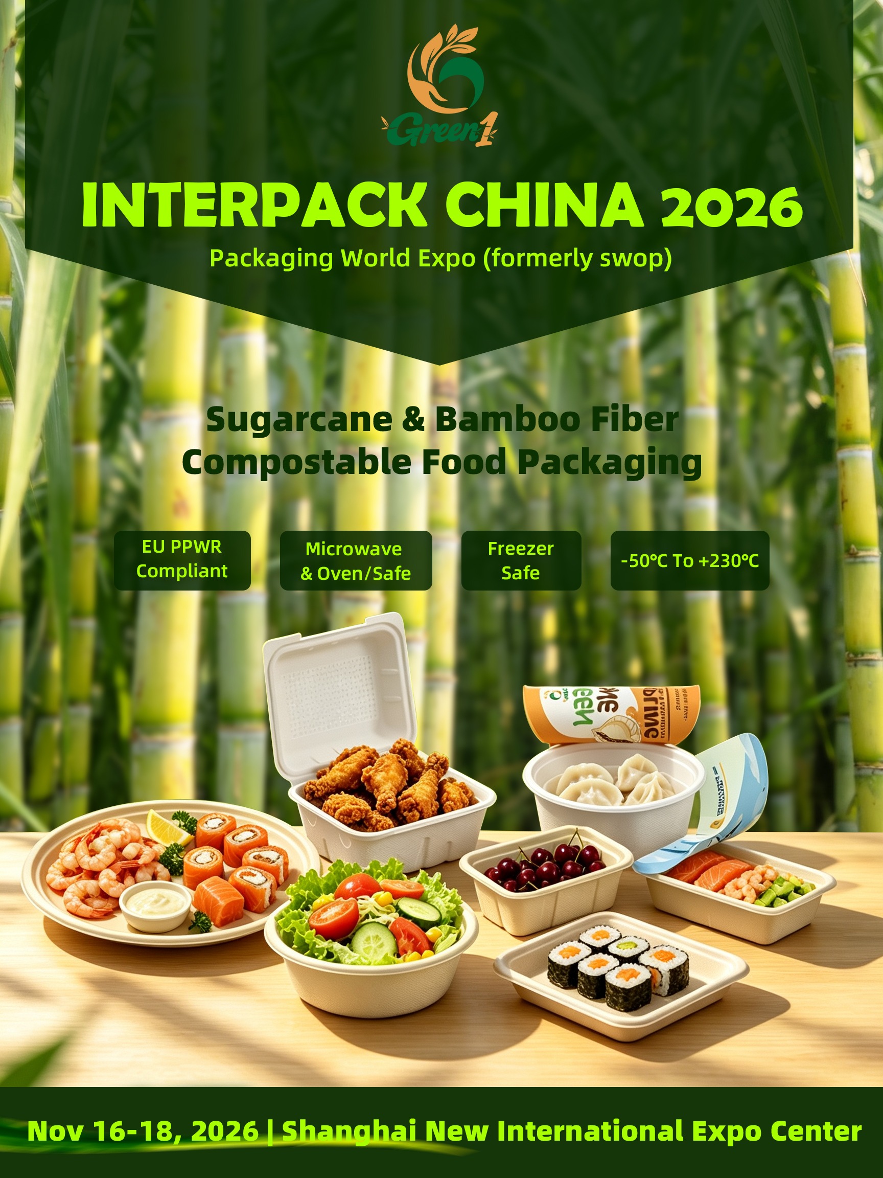 GREEN ONE Invitation to interpack China 2026 Exhibition | Discover New Molded‑Fiber Cold‑Chain Packaging Solutions