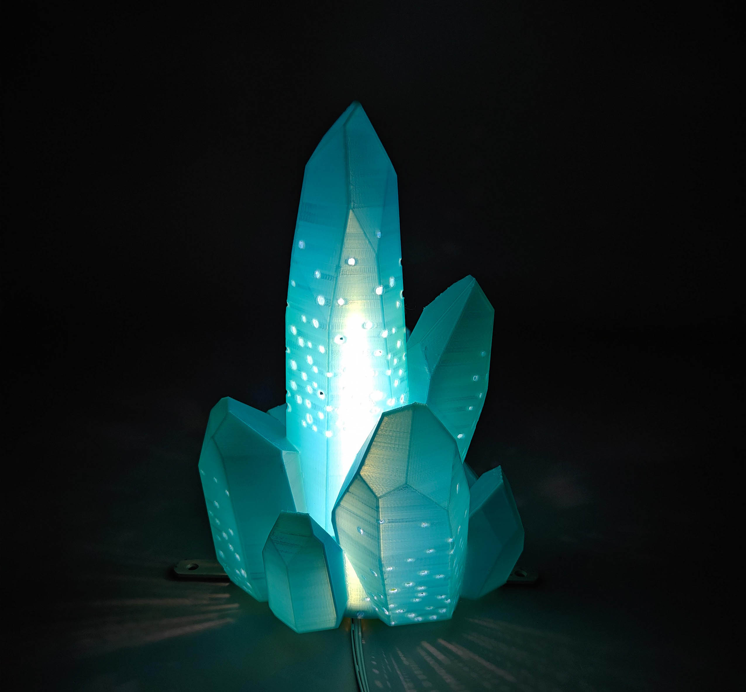 3D Printed Crystal Stone Light