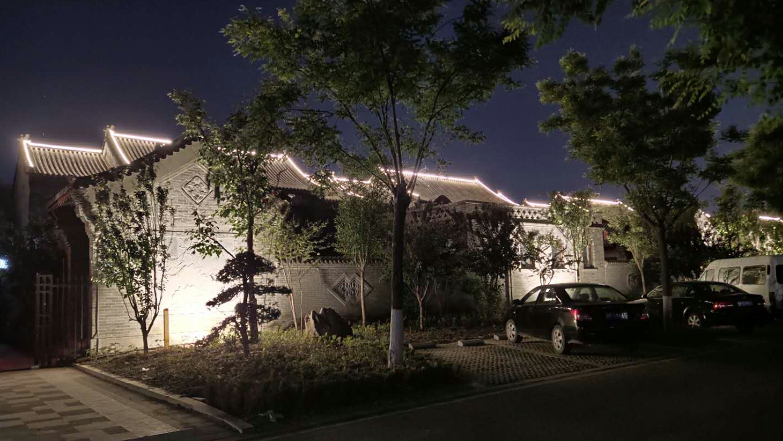 山东聊城古城区古建亮化