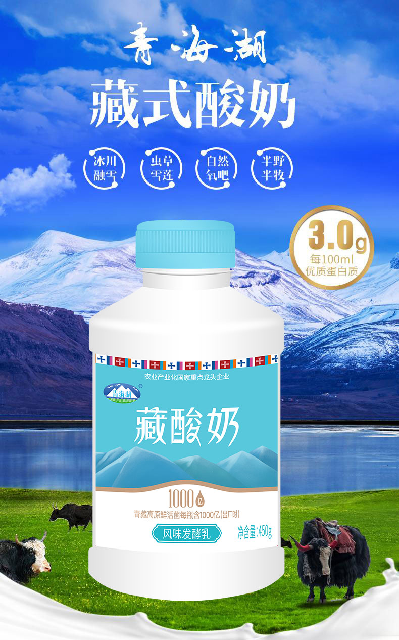 0添加1000亿益生菌藏酸奶450