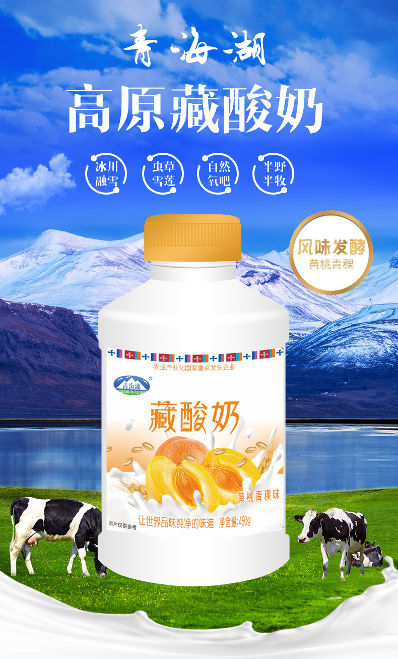 黄桃味酸奶450g