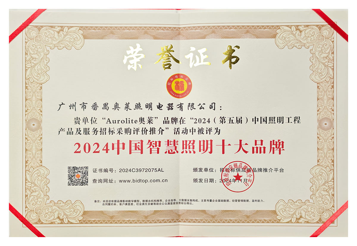 24 年 智慧照明 证书