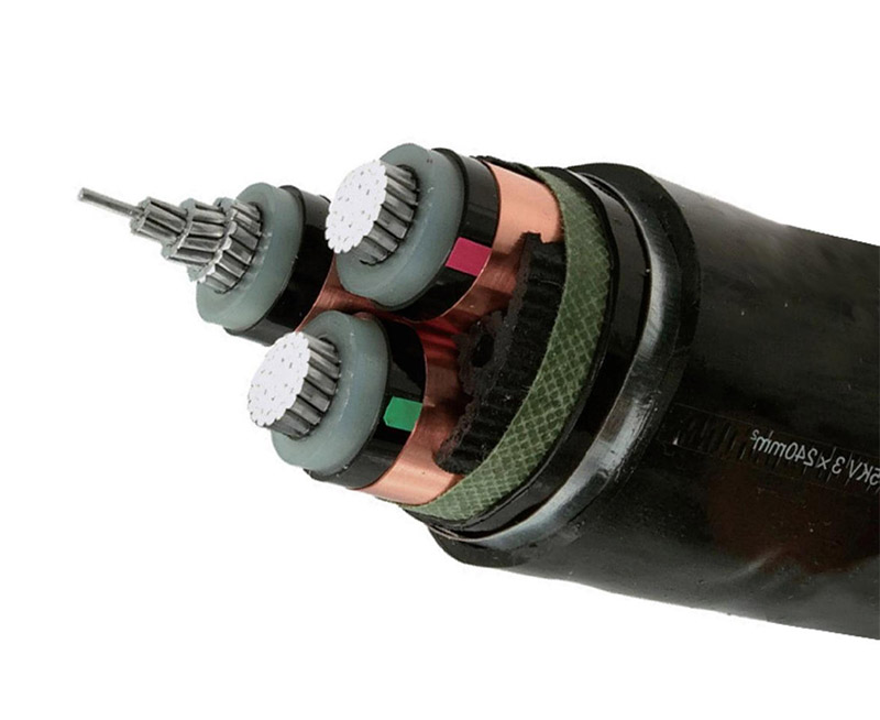 铝芯交联聚乙烯绝缘铜带屏蔽聚氯乙烯内护套钢带铠装聚氯乙烯护套电力电缆