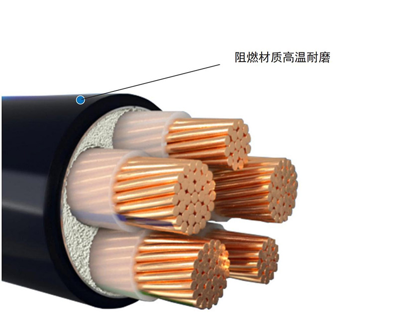 铜芯交联聚乙烯绝缘聚烯烃护套无卤低烟阻燃电力电缆