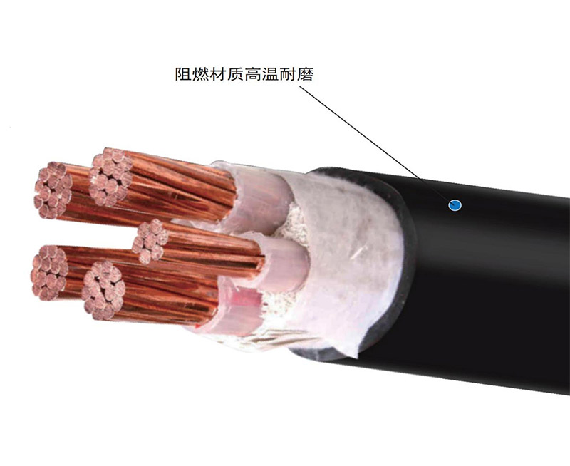 铜芯交联聚乙烯绝缘聚烯烃护套无卤低烟阻燃耐火电力电缆 