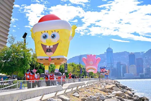 近20個卡通巨星飛躍維港 首個大型IP氣球巡遊周日西九壓軸登場