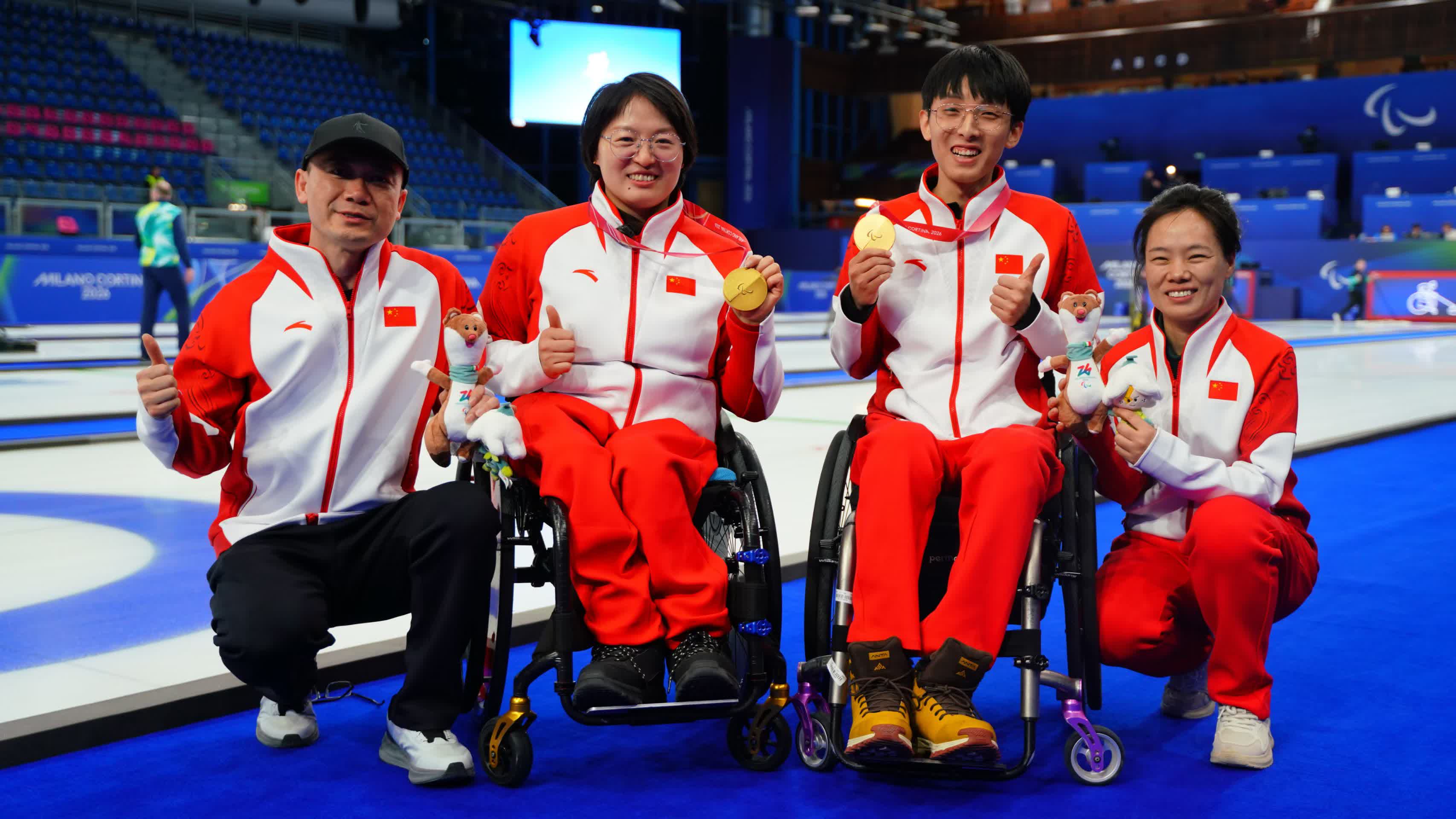 中國組合勇創歷史 奪冬殘奧首面輪椅冰壺混雙金牌