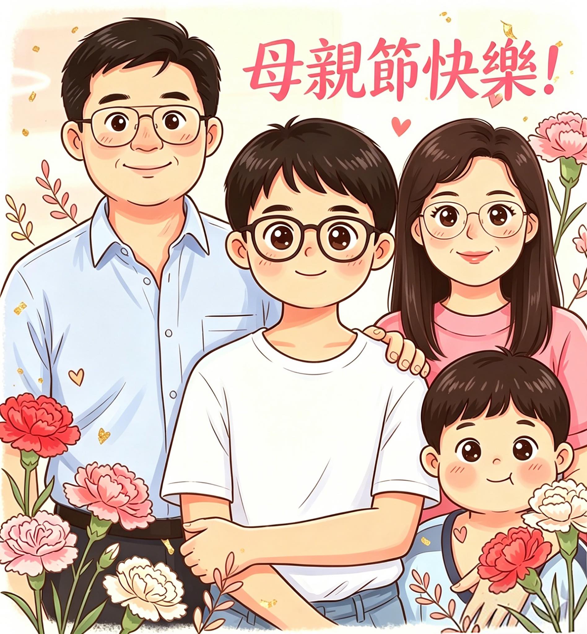 李家超AI生成賀卡 祝母親節快樂