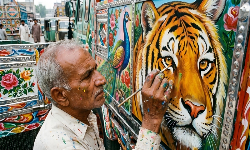 巴基斯坦“画车”艺术，为什么汽车如此花哨？