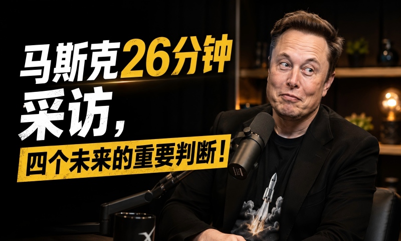 马斯克26分钟采访，四个未来的重要判断！
