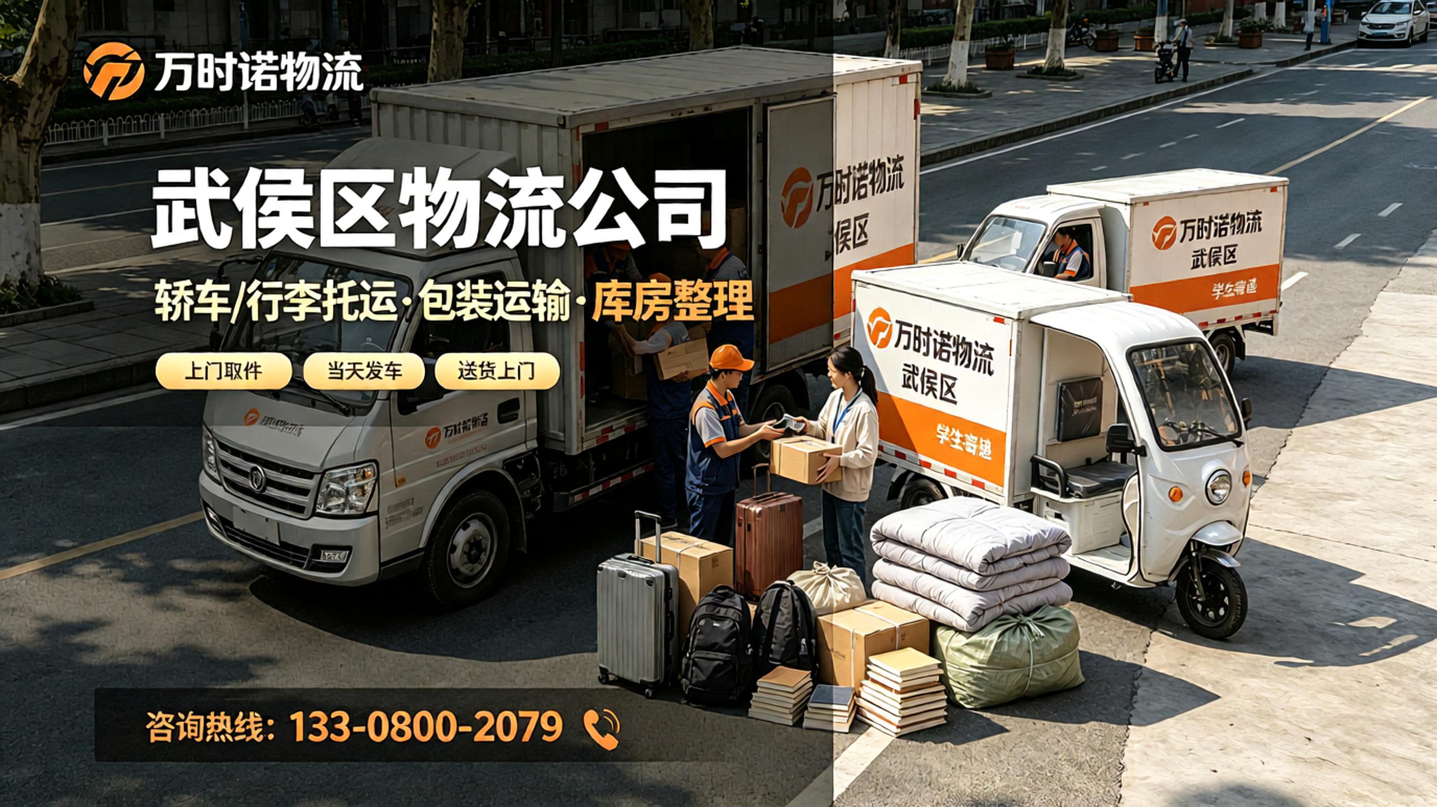 万时诺物流武侯区公司：提供行李/轿车托运、长途搬家一站式服务，电话133-0800-2079
