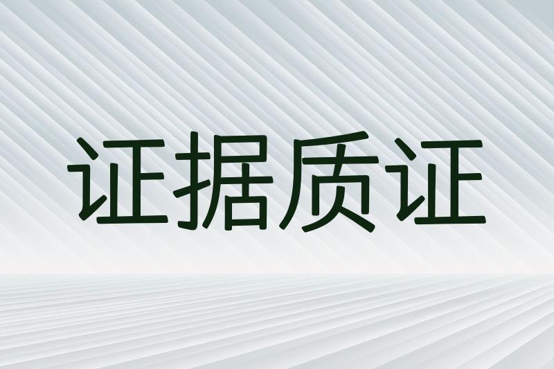 证据质证