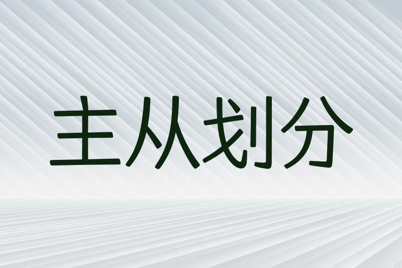 主从划分