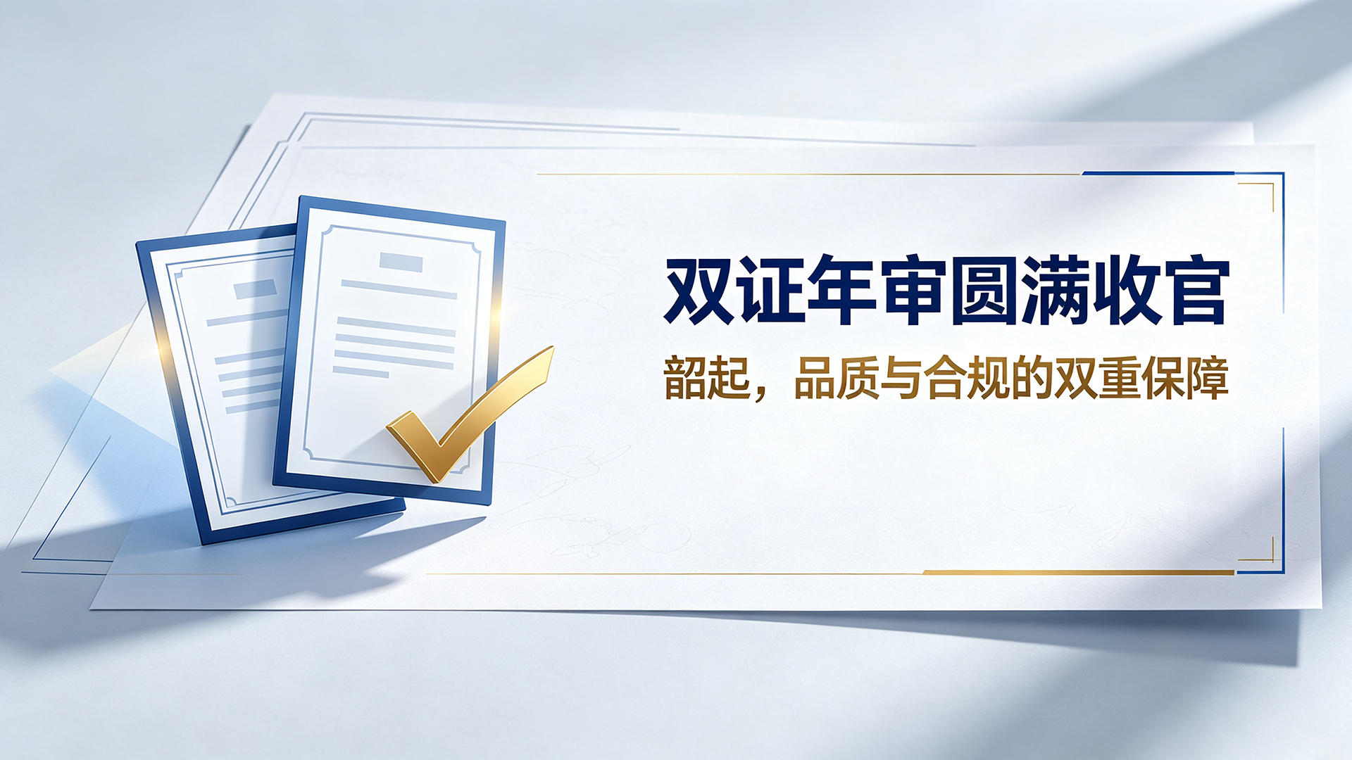 【双证年审圆满收官】韶起，品质与合规的双重保障