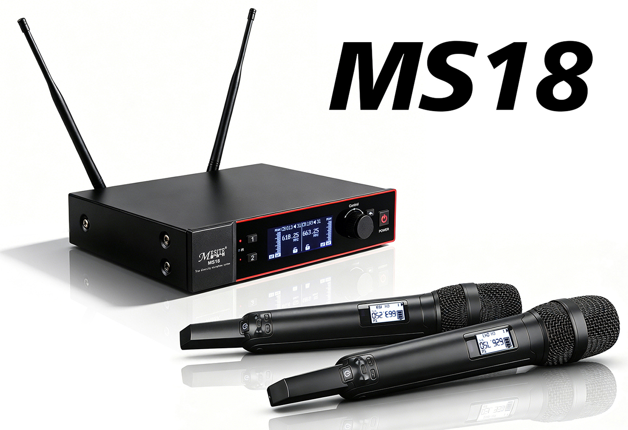MS18 无线真分集远距离一拖二手持话筒