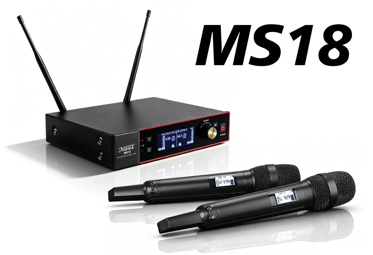 MS18 无线真分集远距离一拖二手持话筒