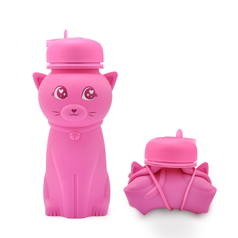 Collapsible Silicone Water Bottle With For Kids