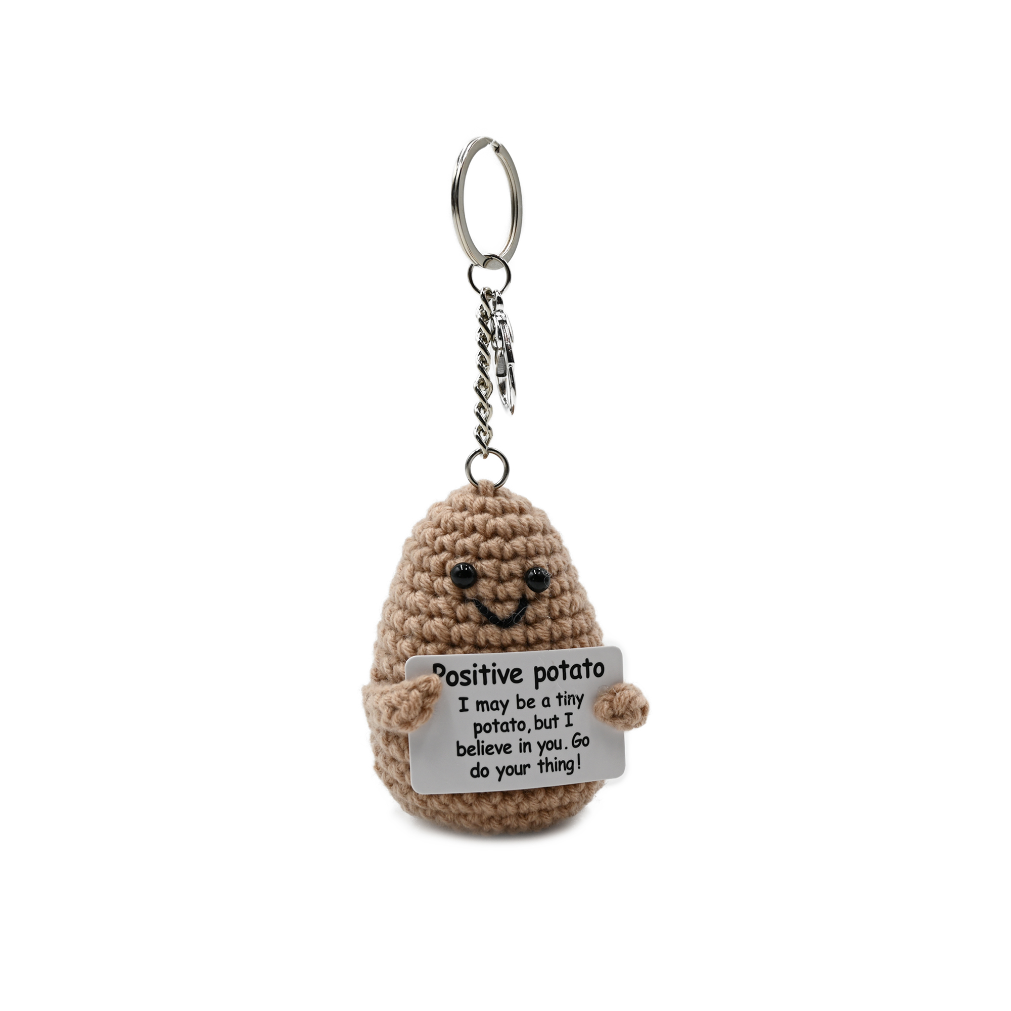 Knitted doll keychain
