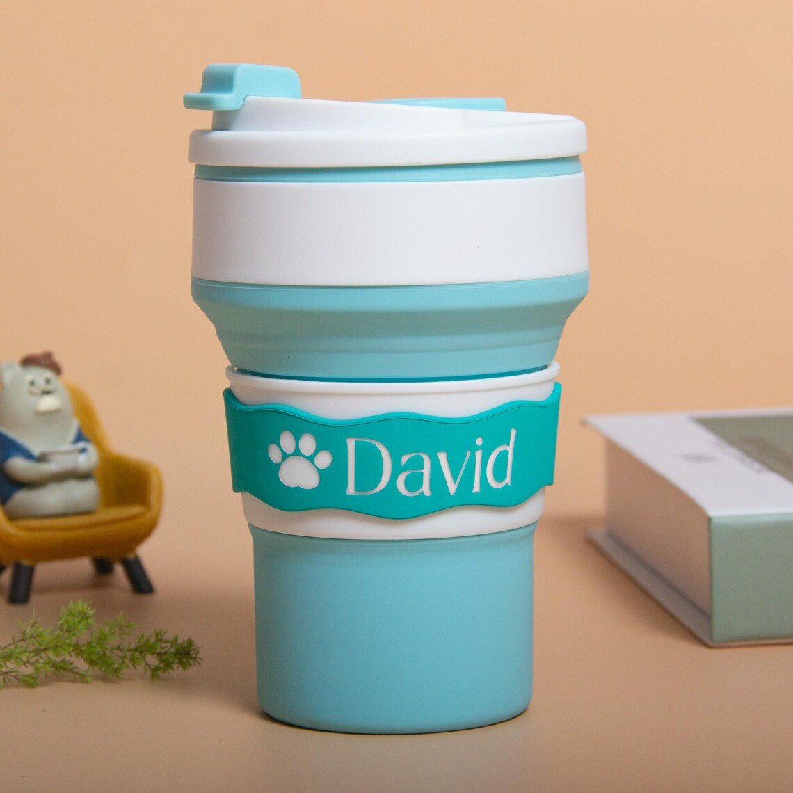 Custom Name Foldable Silicone Water Cup