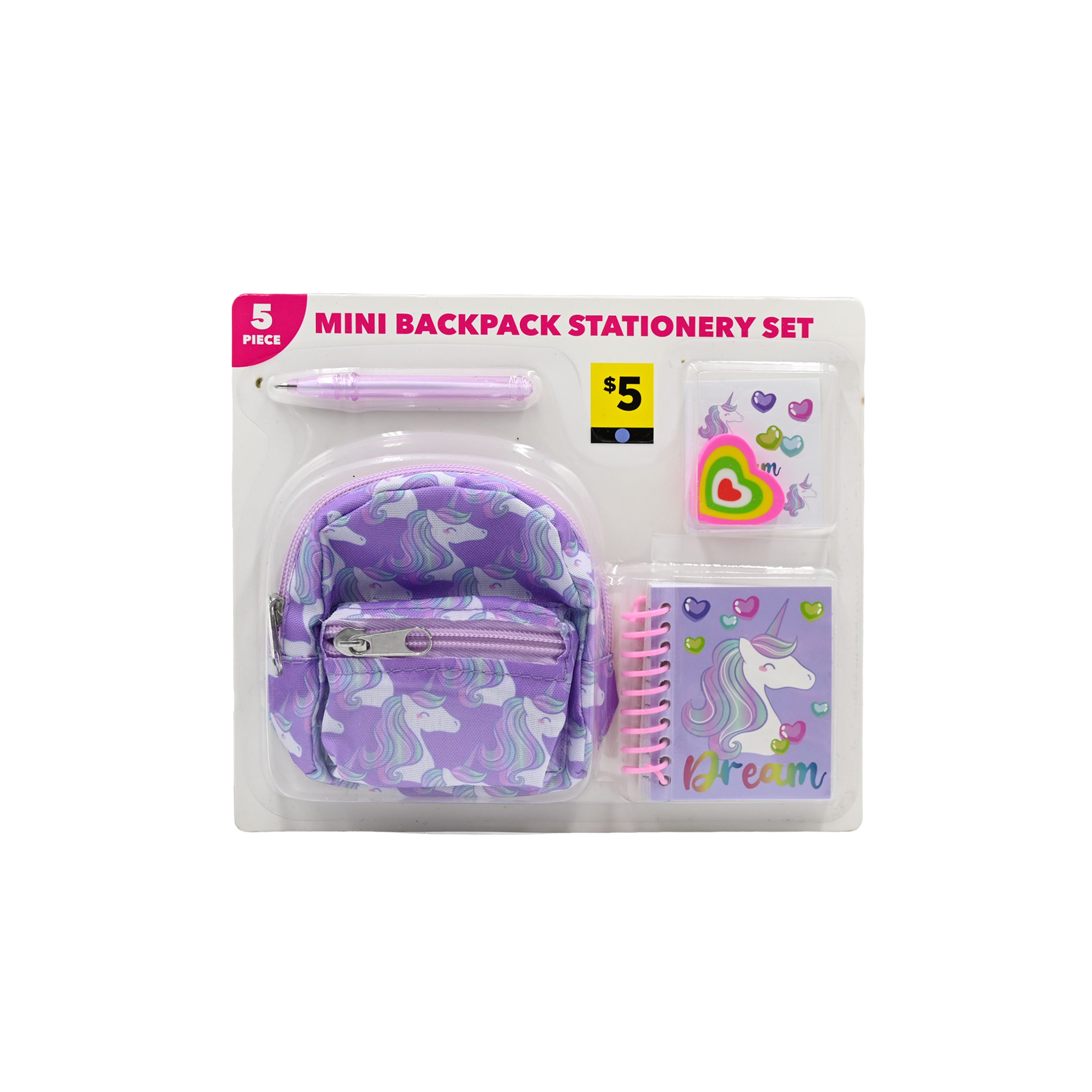 5 Piece Mini Backpack Stationery Set