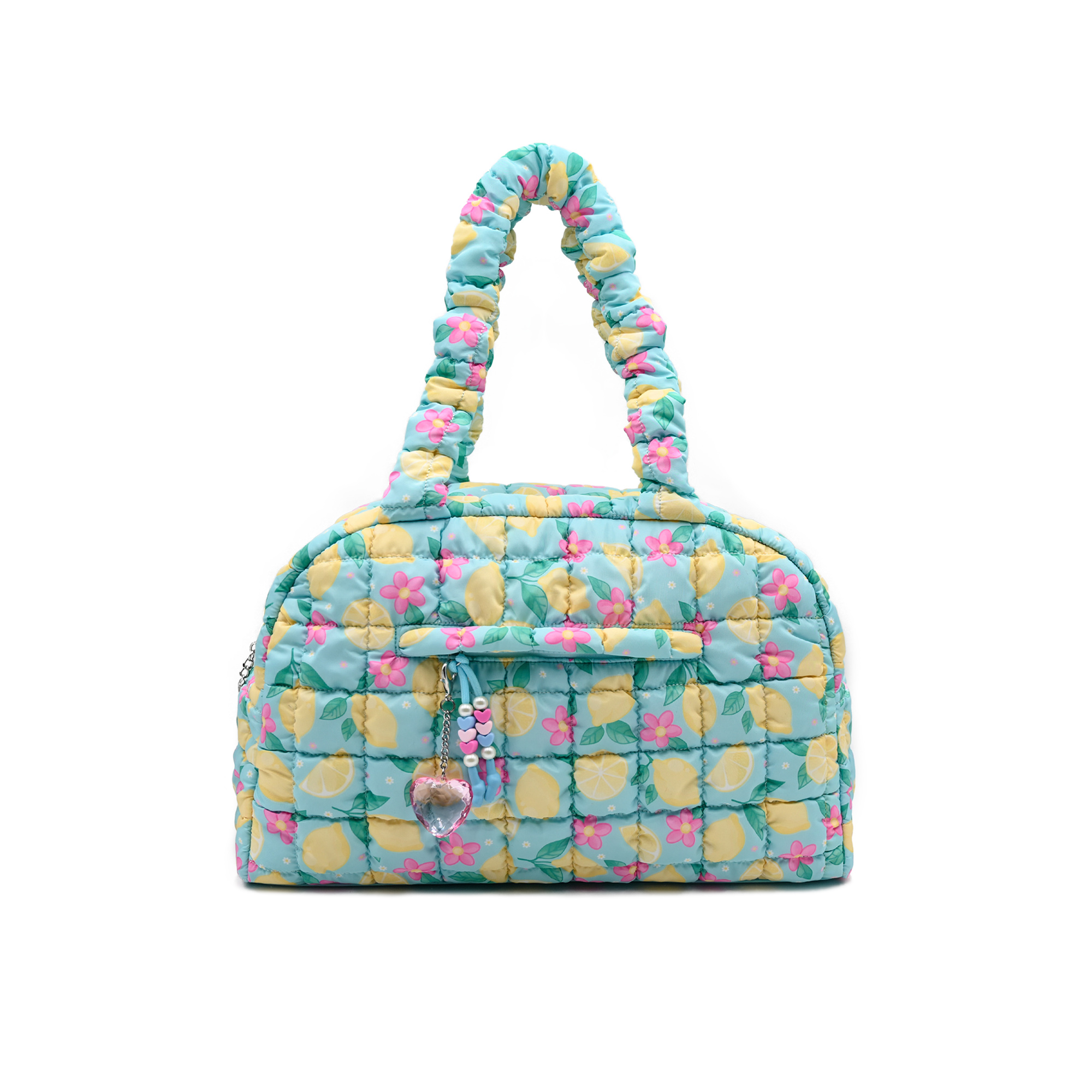 Quilted Printed Medium Duffle Bag