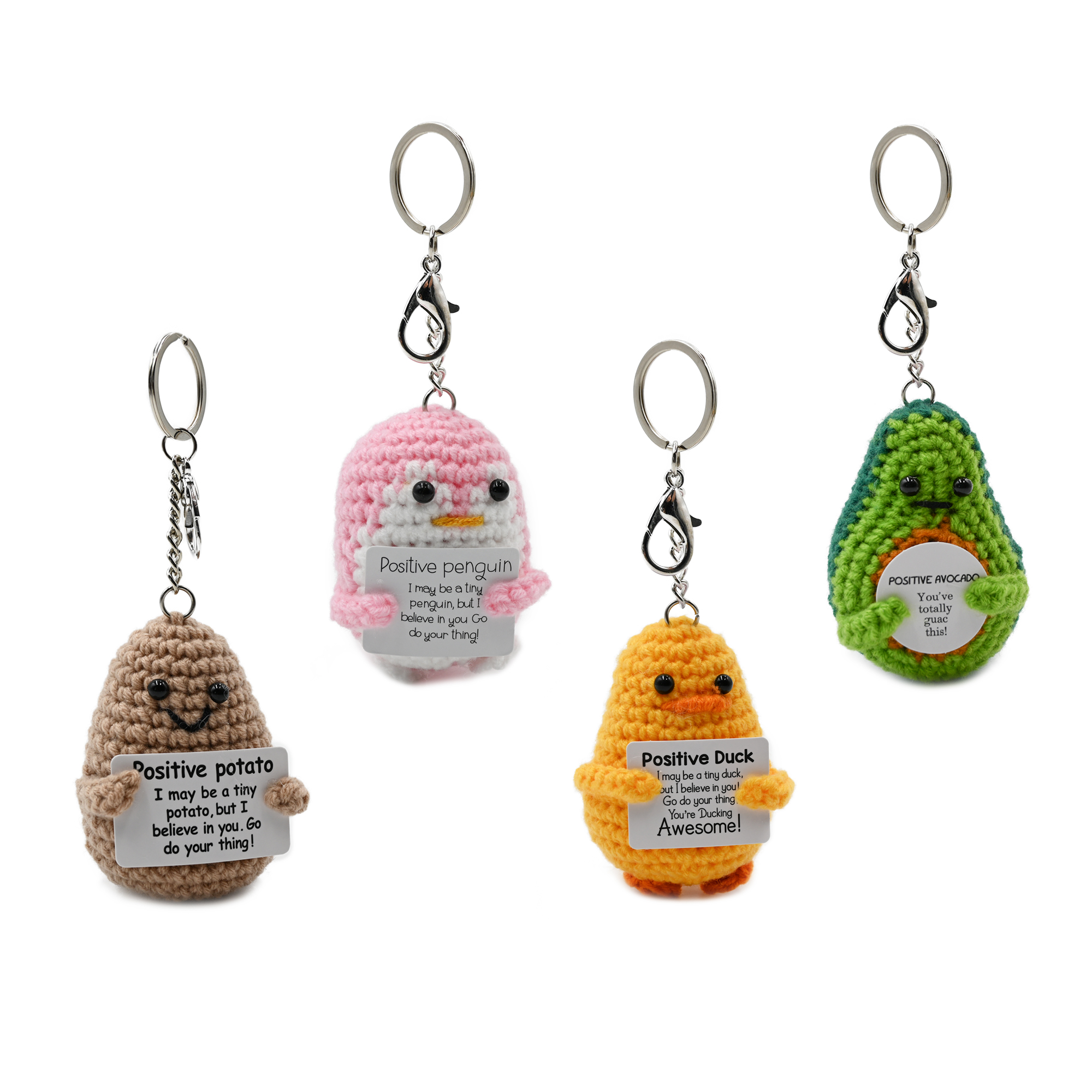 Knitted doll keychain