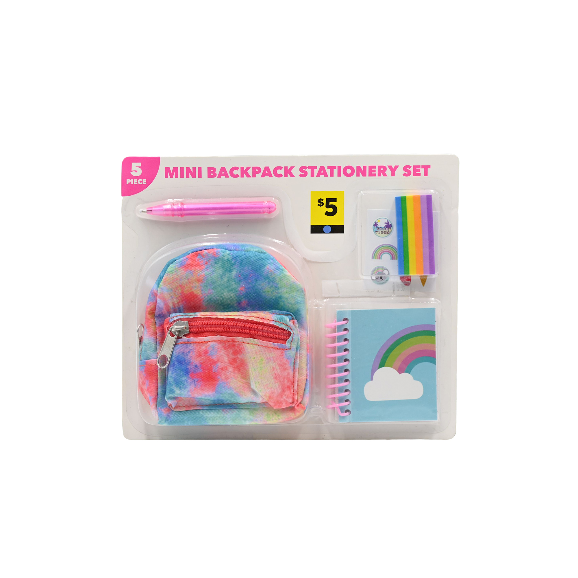 5 Piece Mini Backpack Stationery Set