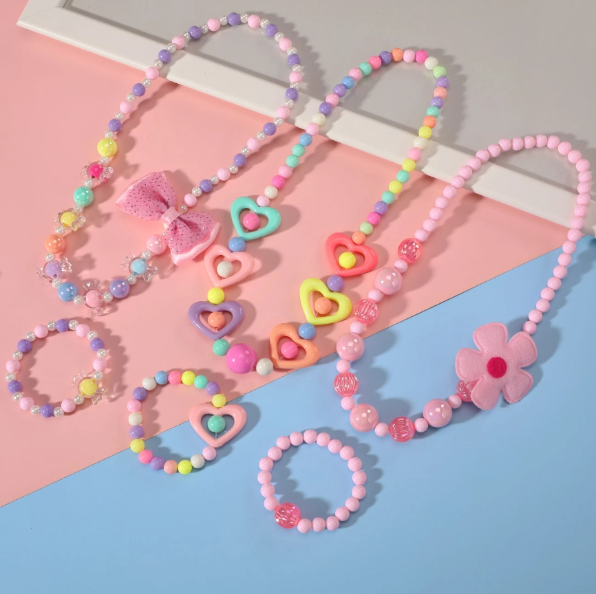 Beaded Necklace and Beads Bracelet for Kids