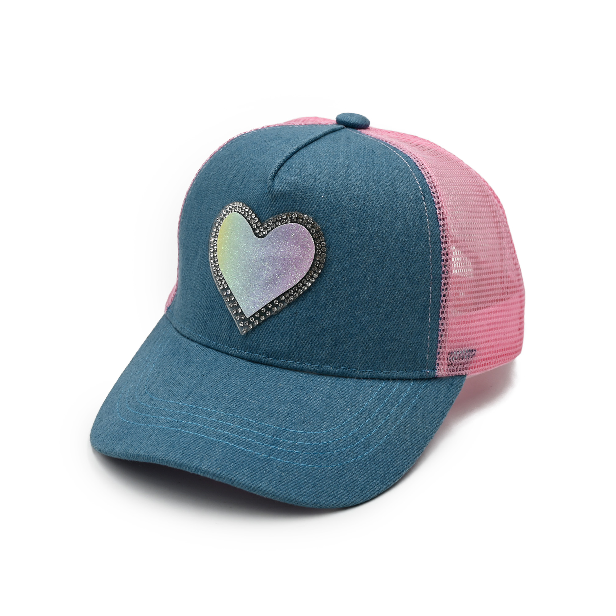 Heart Rhinestone Ball Cap