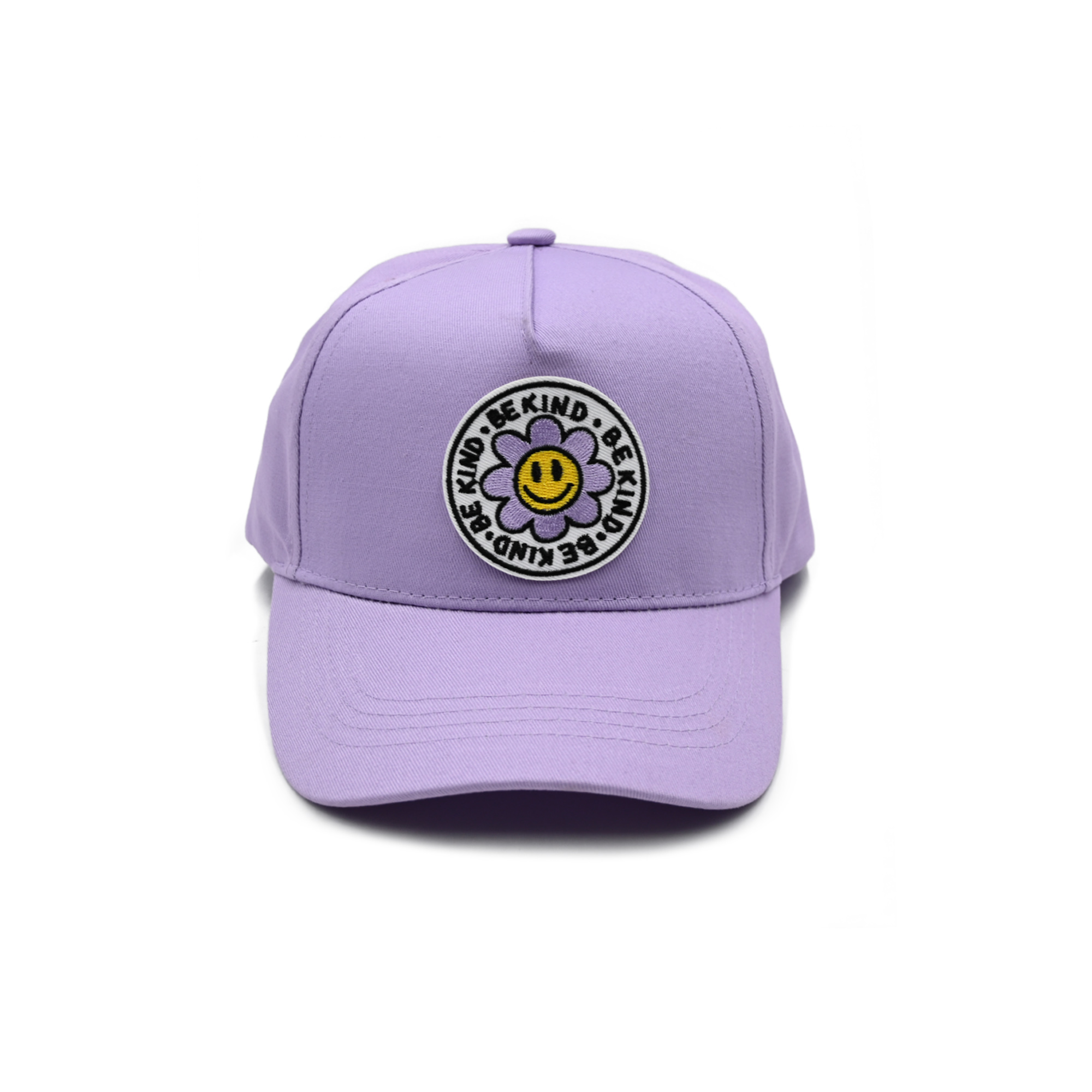 Smiley Floral Embroidered Baseball Hat