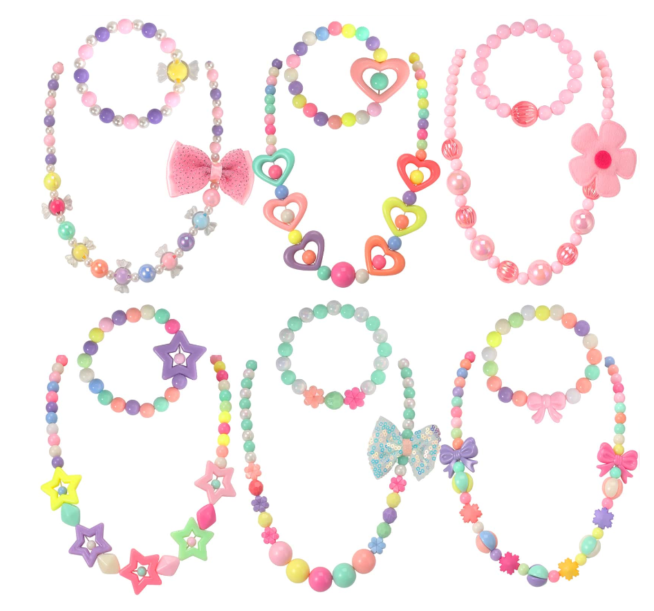 Beaded Necklace and Beads Bracelet for Kids