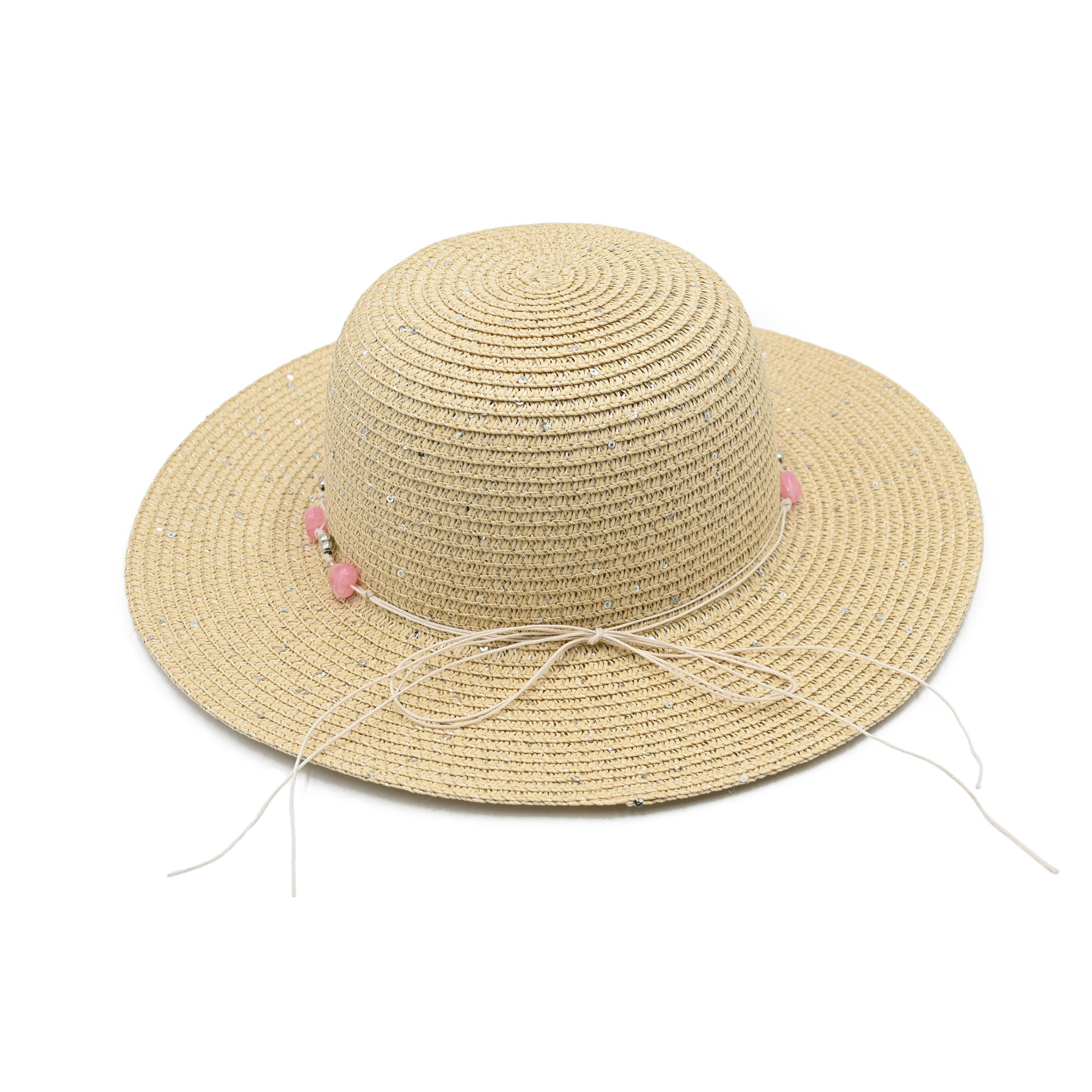 Girls Straw Sun Hat With Trim Band