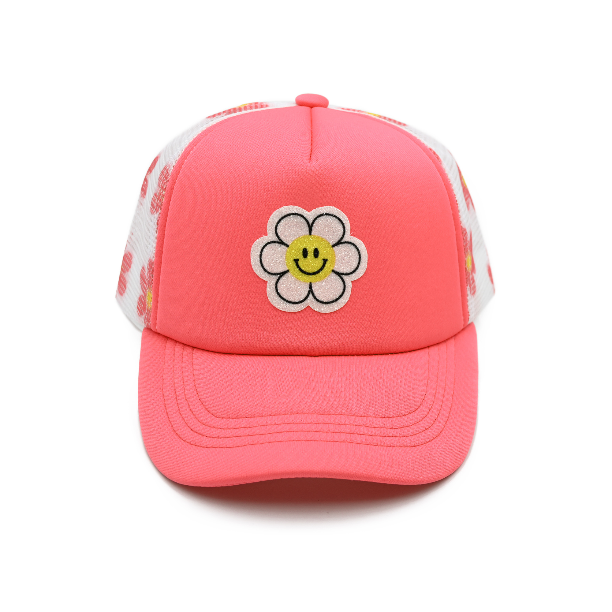 Girls Flower Smiley Cap