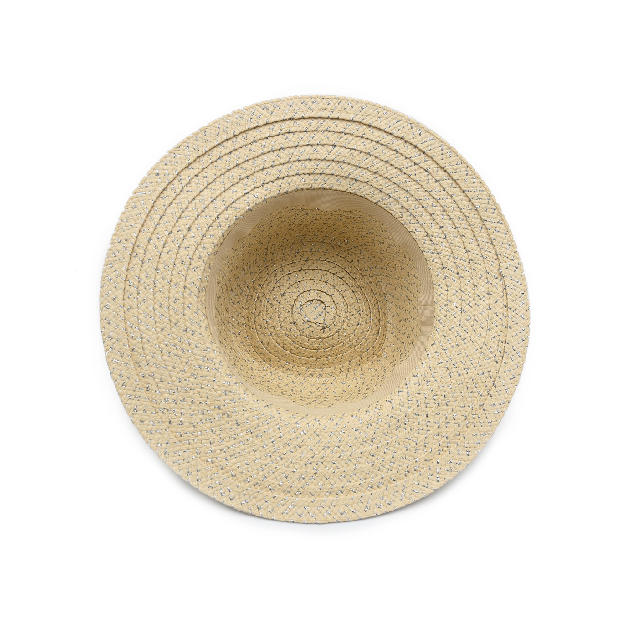 Girls Straw Sun Hat With Beaded Hatband