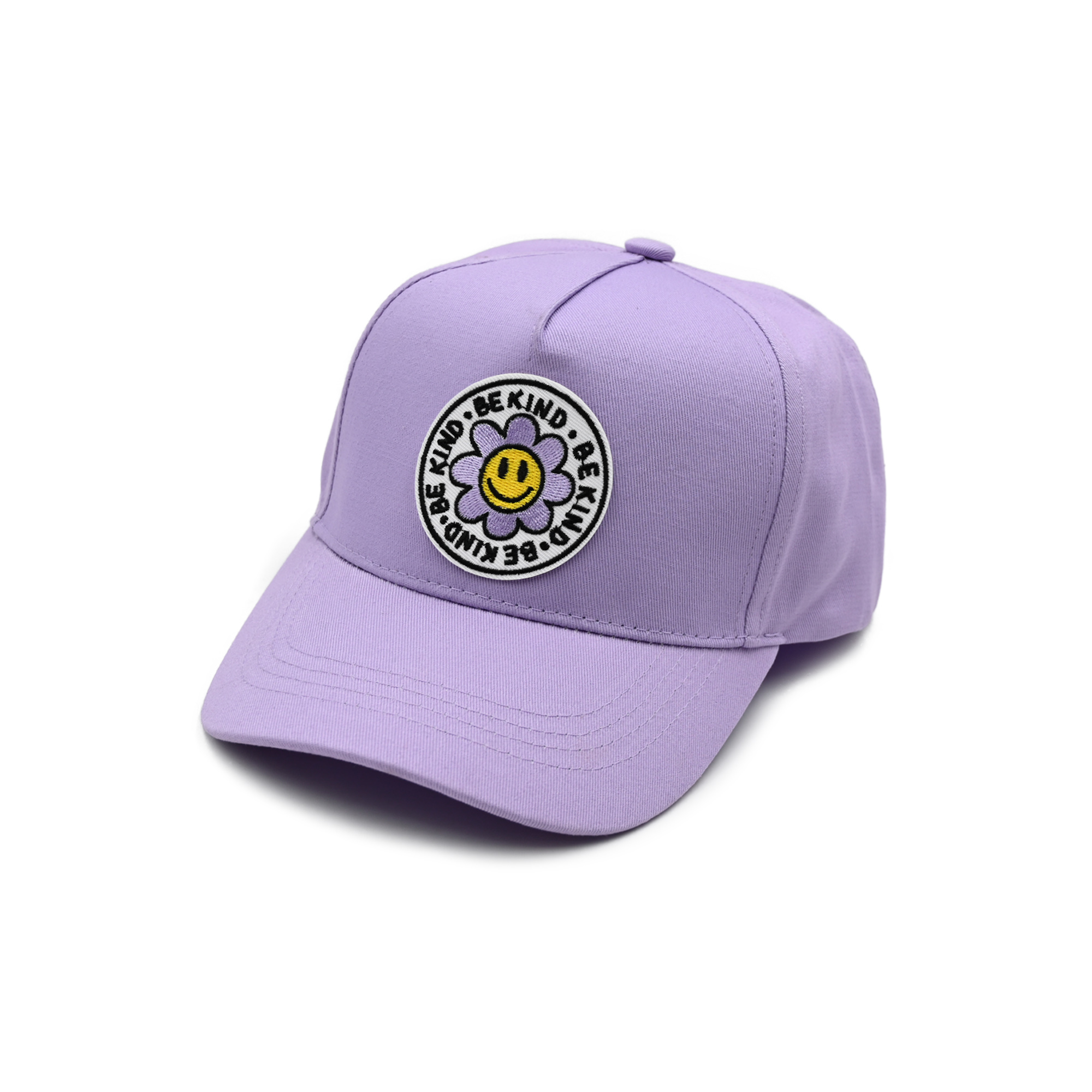 Smiley Floral Embroidered Baseball Hat