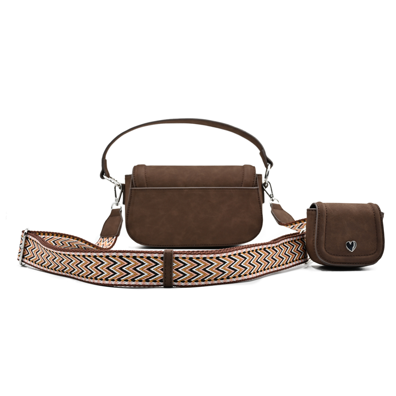 Set Suede Crossbody Bag Shoulder Bag