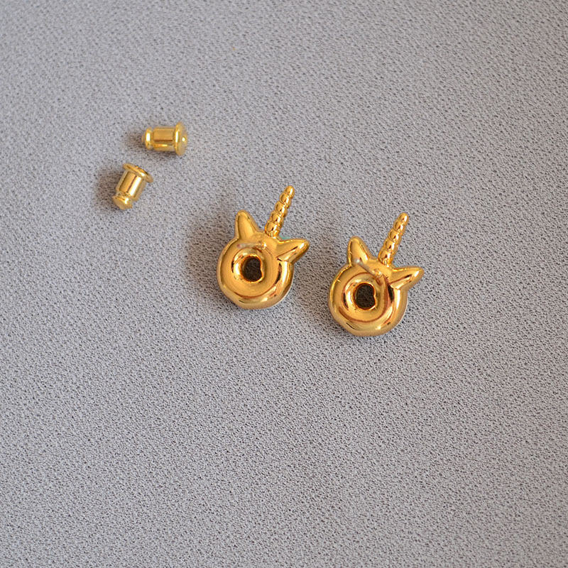 Unicorn gold-plated 925 earrings