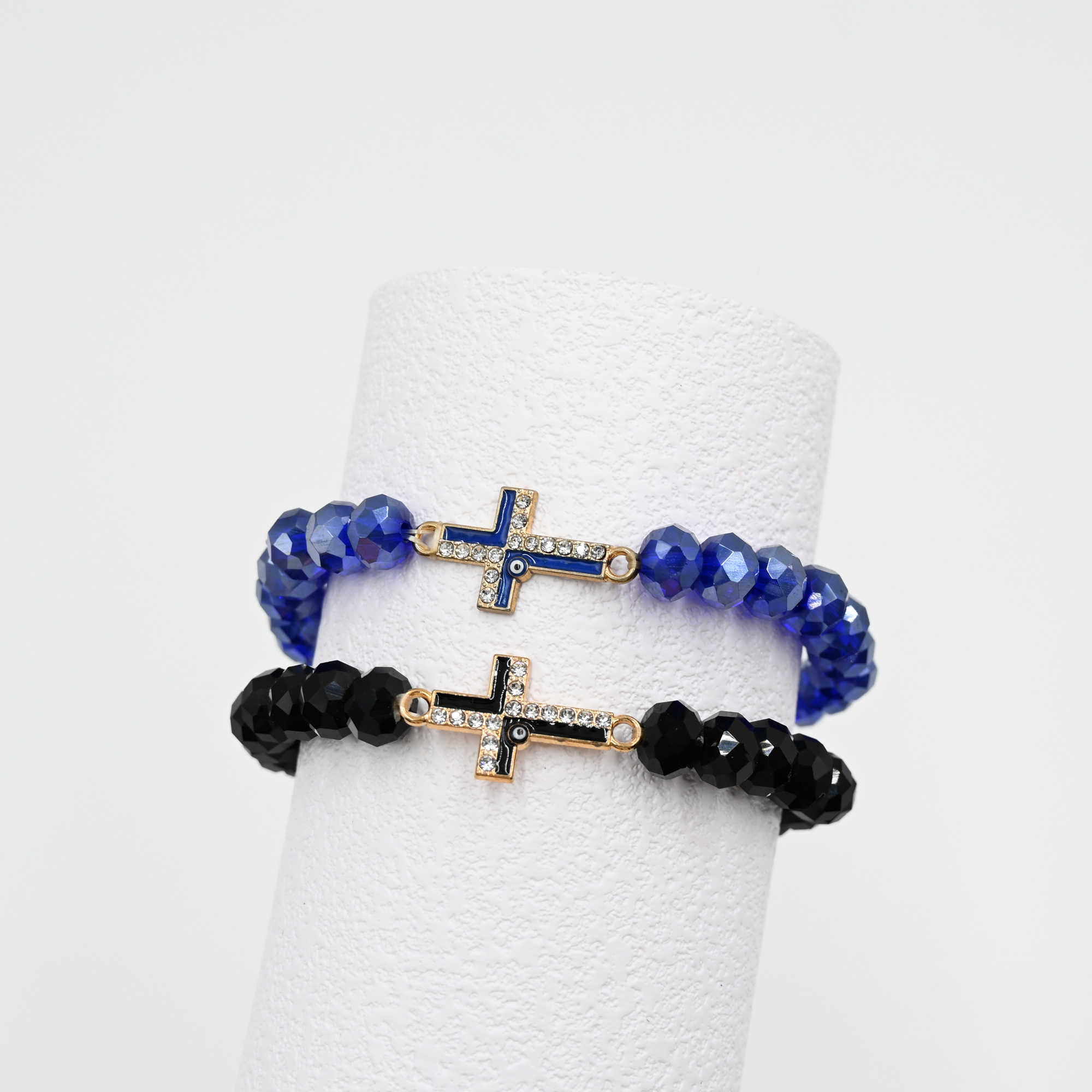 2-pieces Bohemian Multifaceted Artificial Crystal Bracelets