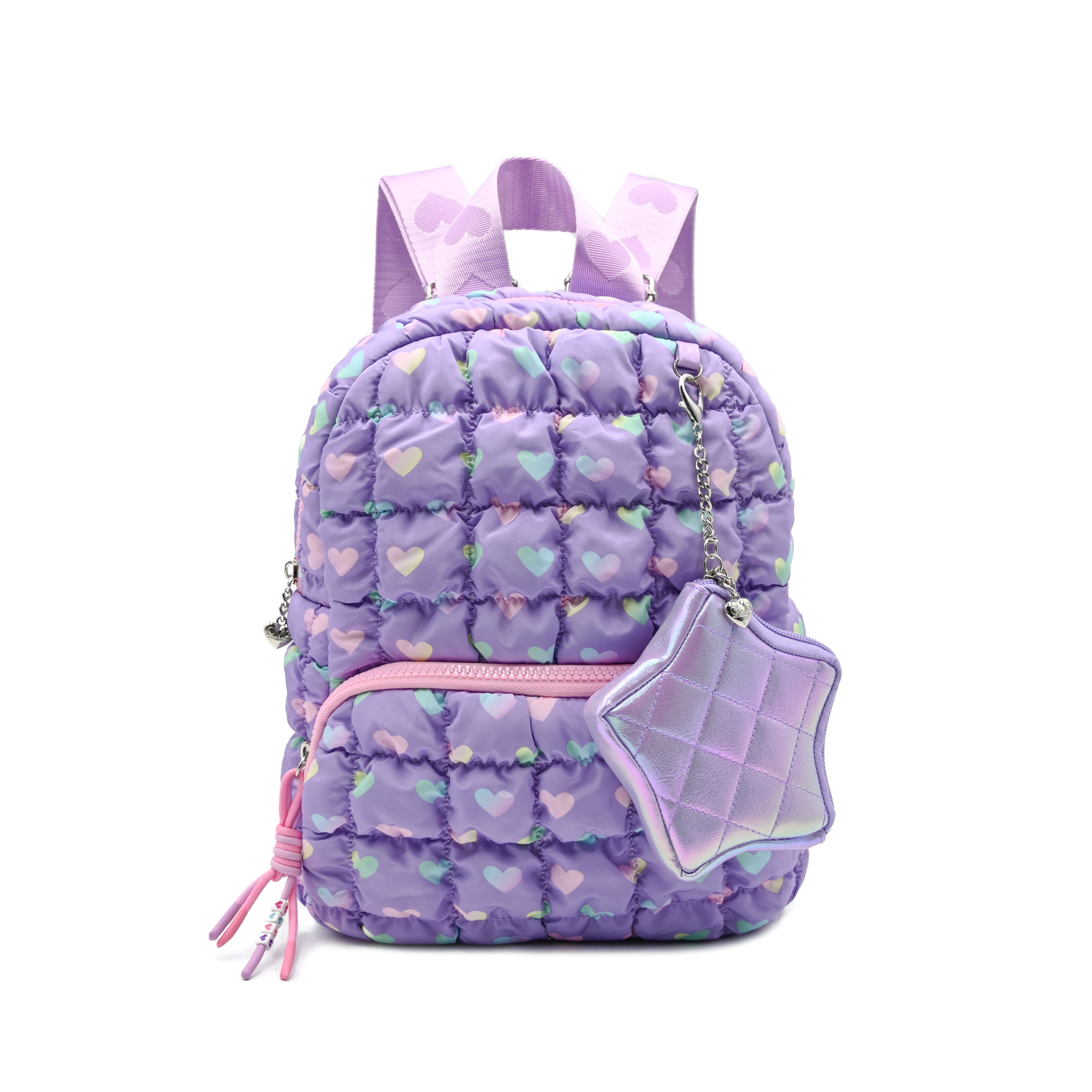 Quilted Scrunchies Backpack with Coin Purse