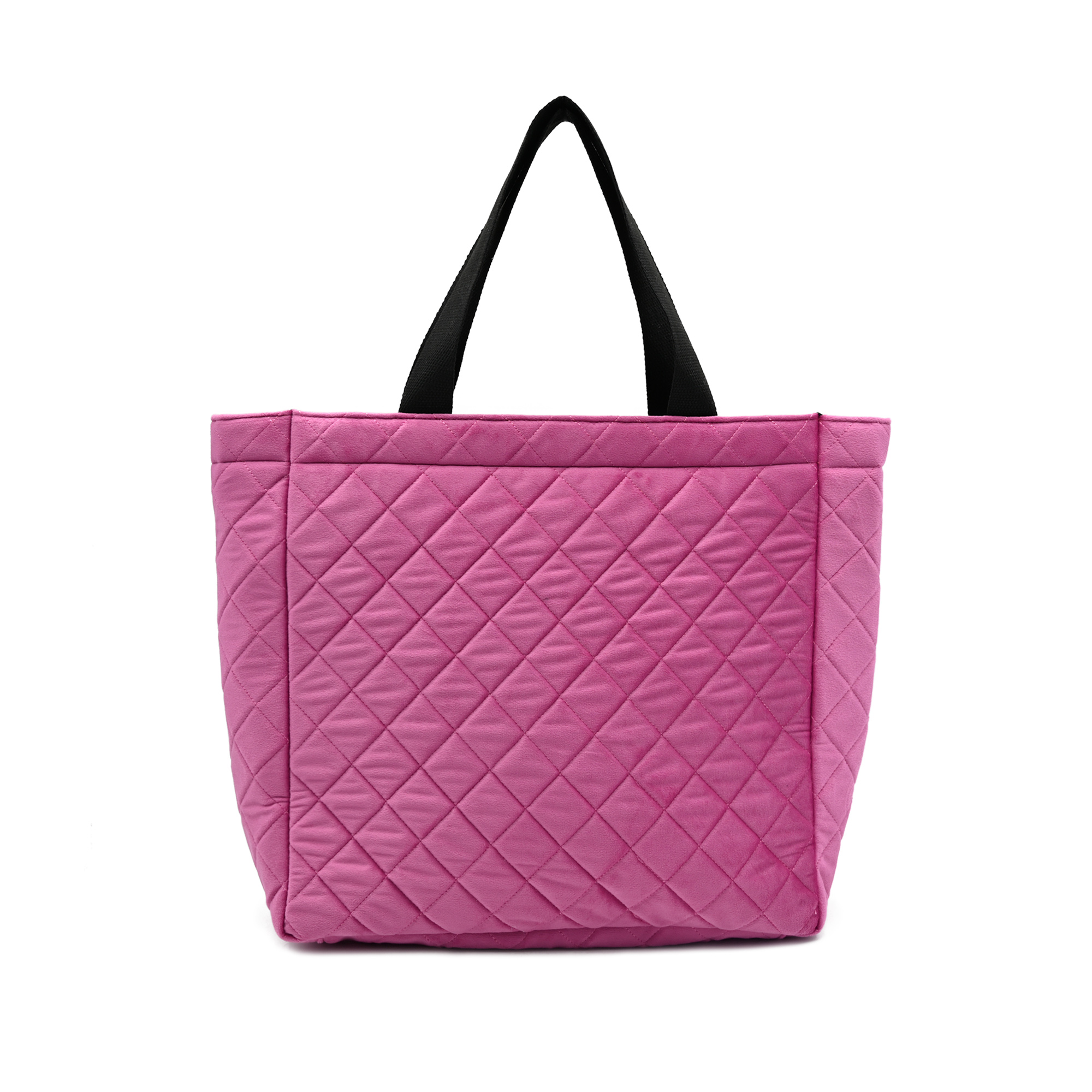 Women's Magenta Quilted Tote Bag