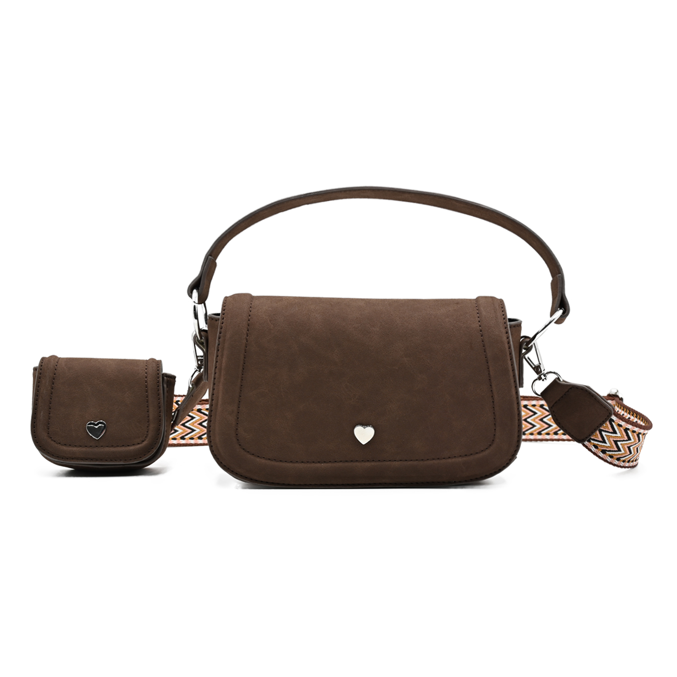 Set Suede Crossbody Bag Shoulder Bag