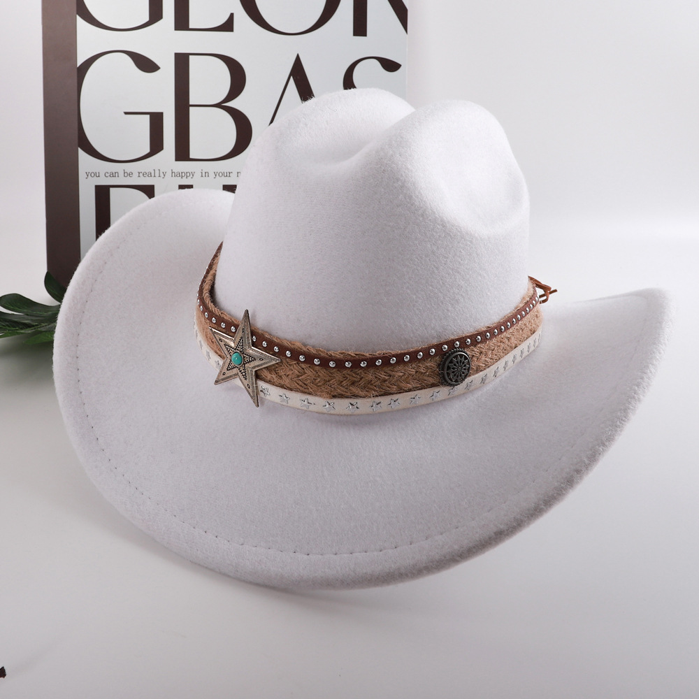 Western Cowboy Hat With Lone Star Strap
