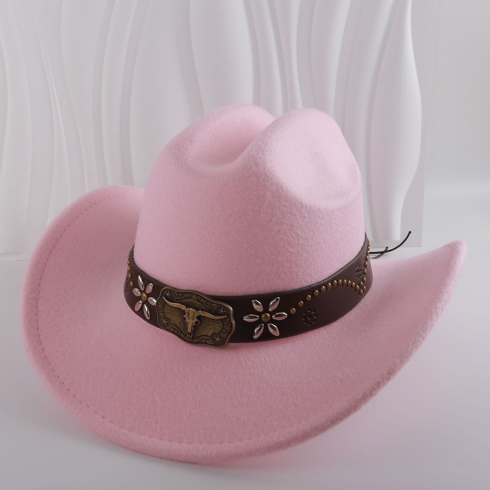 Shapeable Wide Brim Felt Western Hats for Cowboy