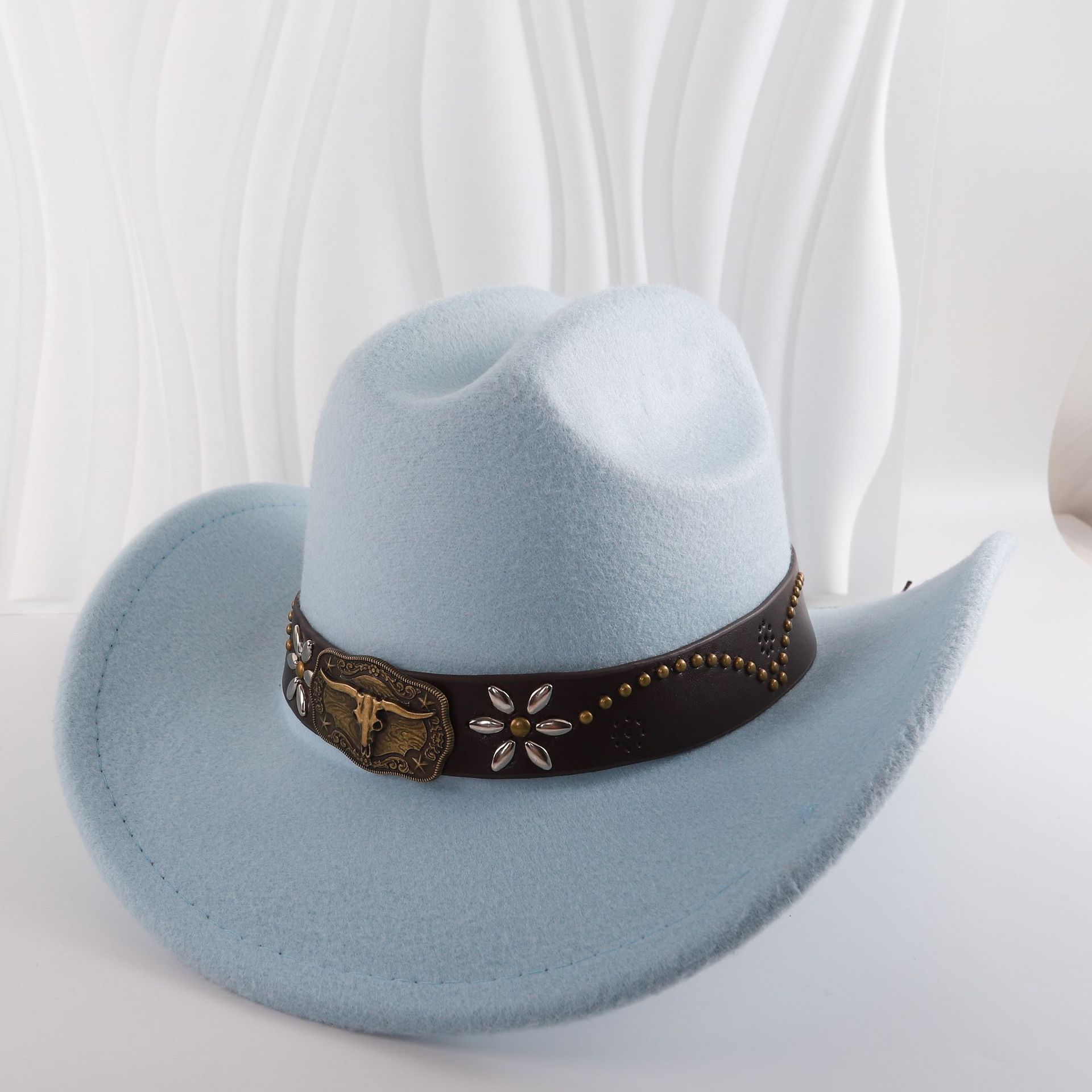 Shapeable Wide Brim Felt Western Hats for Cowboy