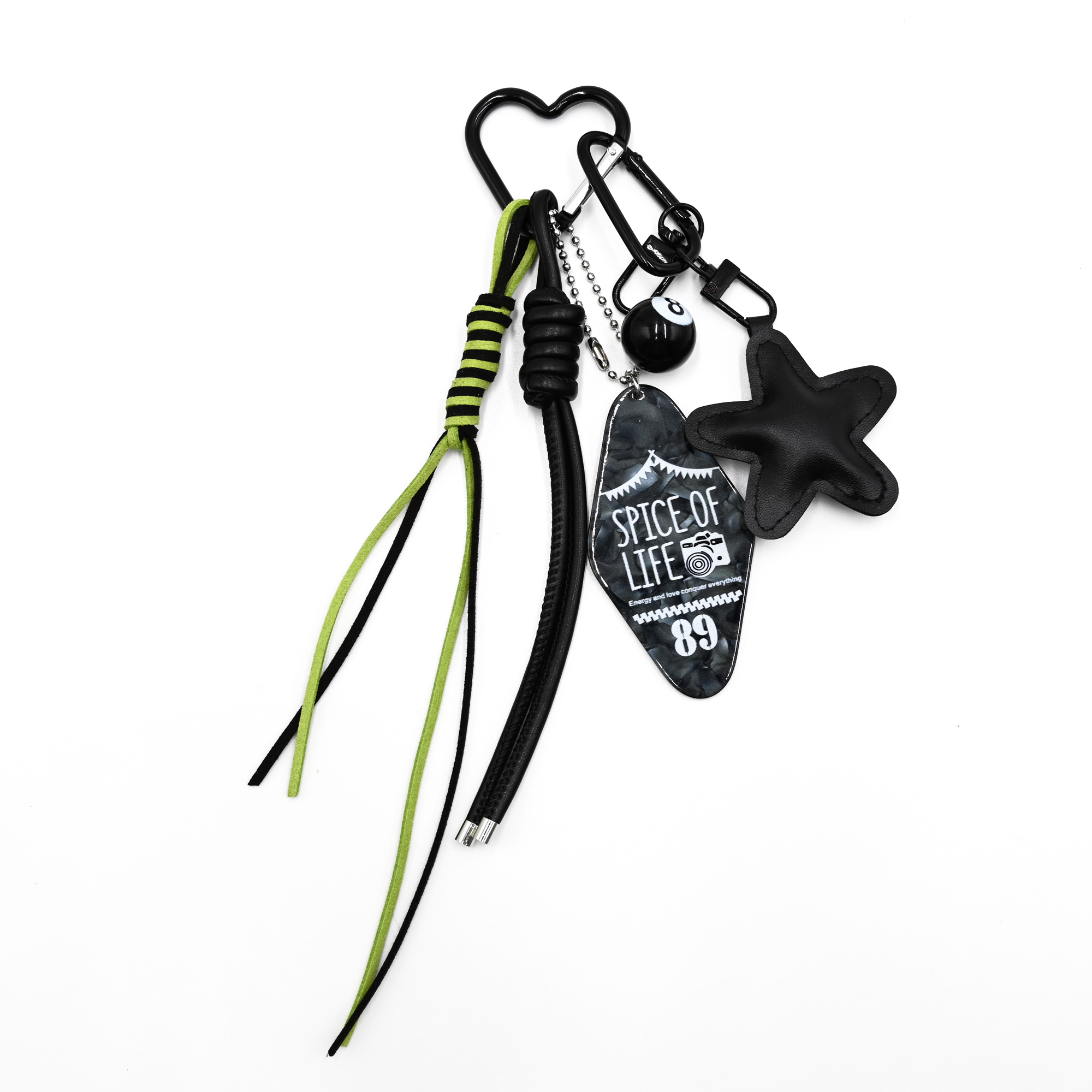 Cute and Secret Style Acrylic Keychain Black Star Bag Charm