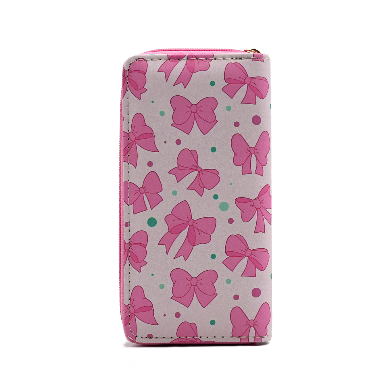 Delicate Bows Printed Zipper Wallet